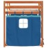 Litera con cortinas madera maciza de pino azul 80x200