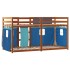 Litera con cortinas madera maciza de pino azul 80x200