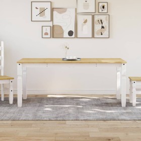 Mesa de comedor Corona madera maciza pino blanco 180x90x75