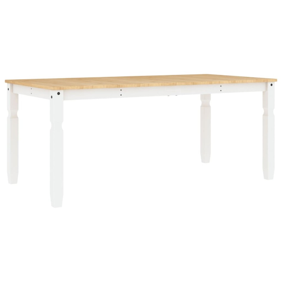 Mesa de comedor Corona madera maciza pino blanco 180x90x75