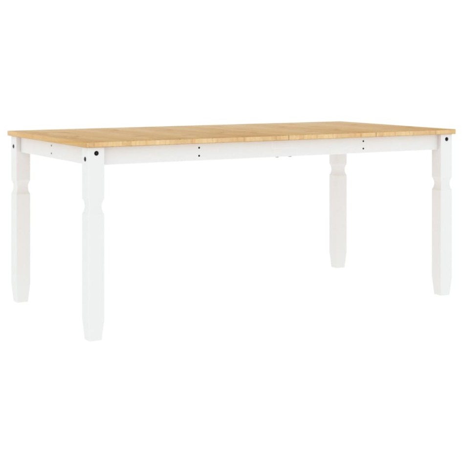 Mesa de comedor Corona madera maciza pino blanco 180x90x75