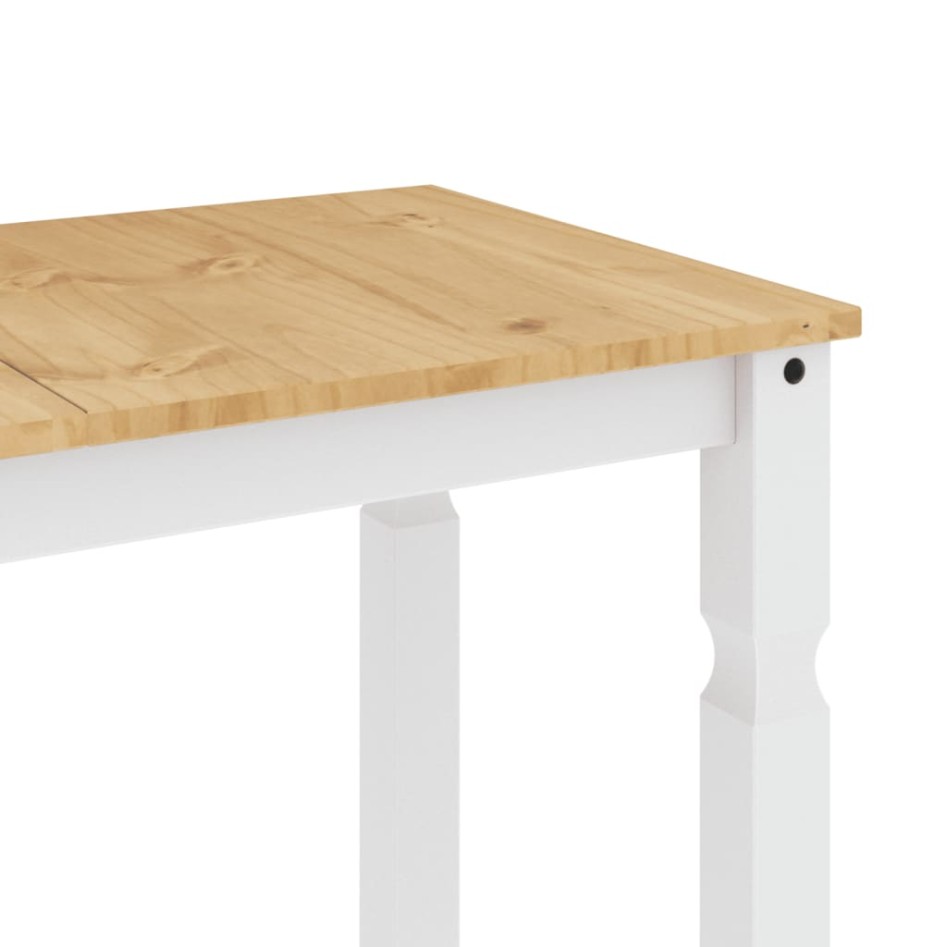 Mesa de comedor Corona madera maciza pino blanco 180x90x75