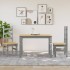 Mesa de comedor Corona madera maciza de pino gris 112x60x75