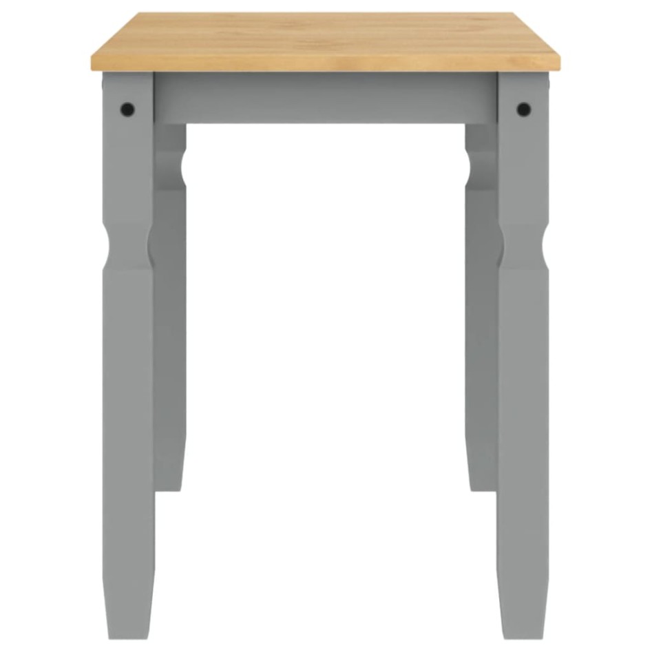 Mesa de comedor Corona madera maciza de pino gris 112x60x75