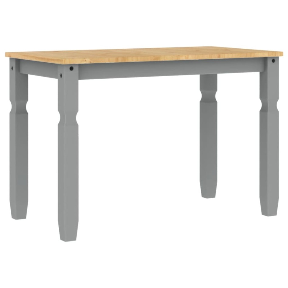 Mesa de comedor Corona madera maciza de pino gris 112x60x75