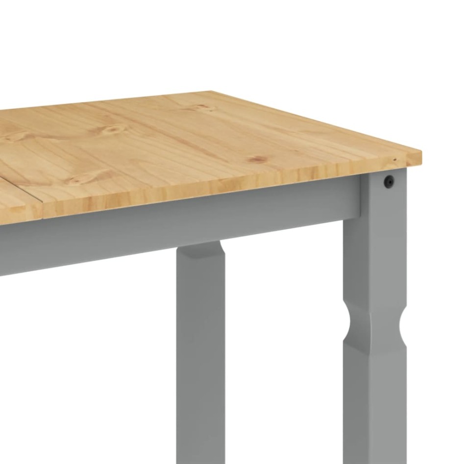 Mesa de comedor Corona madera maciza de pino gris 112x60x75