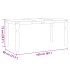 Mesa de comedor Corona madera maciza de pino 160x80x75