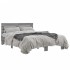 Estructura cama madera ingeniería metal gris Sonoma 120x200