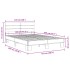 Estructura cama madera ingeniería metal gris Sonoma 120x200
