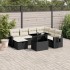 Set de sofás de jardín 8 piezas y cojines ratán sintético