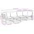 Set de muebles de jardín 4 pzs y cojines madera maciza