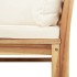 Set de muebles de jardín 4 pzs y cojines madera maciza