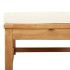 Set de muebles de jardín 4 pzs y cojines madera maciza