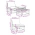 Set de muebles de jardín 4 pzs y cojines madera maciza