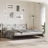 Estructura cama sin colchón con cabecero metal negro 200x200