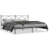 Estructura cama sin colchón con cabecero metal negro 200x200