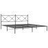 Estructura cama sin colchón con cabecero metal negro 200x200