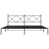 Estructura cama sin colchón con cabecero metal negro 200x200