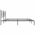 Estructura cama sin colchón con cabecero metal negro 200x200