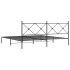 Estructura cama sin colchón con cabecero metal negro 200x200