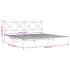 Estructura cama sin colchón con cabecero metal negro 200x200