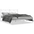 Estructura cama sin colchón con cabecero metal blanco