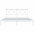 Estructura cama sin colchón con cabecero metal blanco