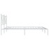 Estructura cama sin colchón con cabecero metal blanco