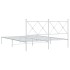 Estructura cama sin colchón con cabecero metal blanco