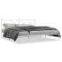 Estructura cama sin colchón con cabecero metal blanco
