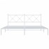 Estructura cama sin colchón con cabecero metal blanco