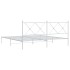Estructura cama sin colchón con cabecero metal blanco