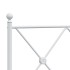 Estructura cama sin colchón con cabecero metal blanco