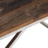 Mesa de centro acero inoxidable madera maciza traviesa