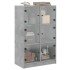 Aparador alto con puertas madera gris hormigón 68x37x109