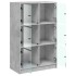 Aparador alto con puertas madera gris hormigón 68x37x109