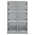 Aparador alto con puertas madera gris hormigón 68x37x109