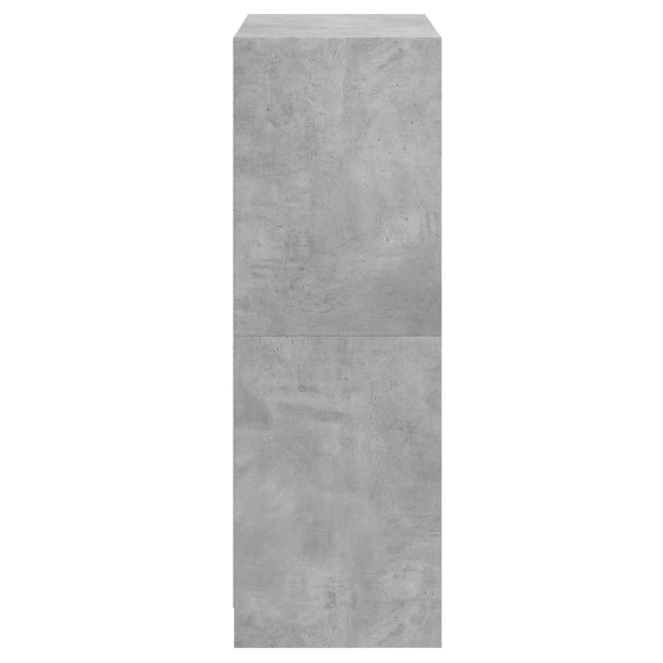 Aparador alto con puertas madera gris hormigón 68x37x109