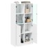 Aparador alto con puertas madera ingeniería blanco 68x37x142