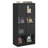Aparador alto con puertas madera ingeniería negro 68x37x142