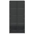 Aparador alto con puertas madera ingeniería negro 68x37x142