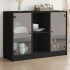 Aparador madera de ingeniería negro 102x37x75,5