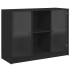 Aparador madera de ingeniería negro 102x37x75,5