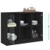 Aparador madera de ingeniería negro 102x37x75,5