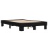 Estructura de cama madera de ingeniería y metal negro