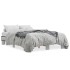 Estructura cama madera ingeniería metal gris Sonoma 140x200