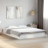 Estructura de cama sin colchón blanca 160x200
