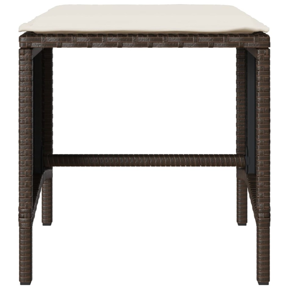 Set de sofás de jardín 4 pzas y cojines ratán sintético