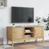 Mueble de TV FLORO madera maciza pino marrón cera 114x43x55