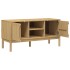 Mueble de TV FLORO madera maciza pino marrón cera 114x43x55